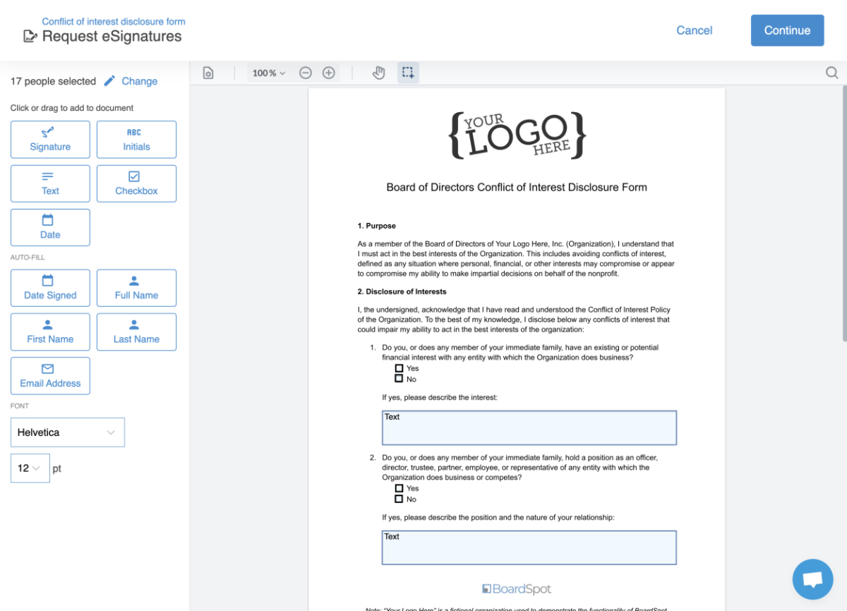 eSignature Document Builder
