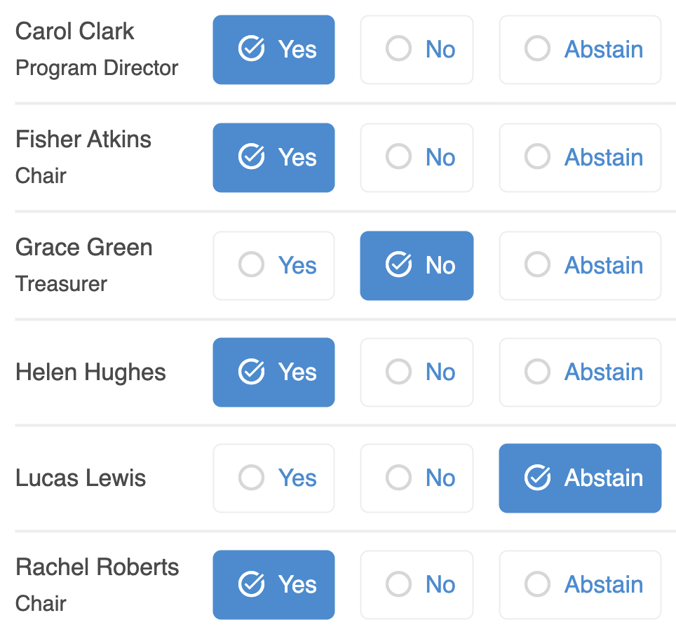 Transparent voting tools